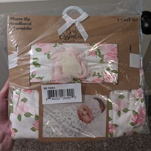 Newborn/Infant Headband and Swaddle